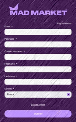 La première étape de l'inscription